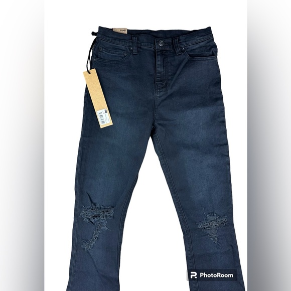 NWT KSUBI "Hi and Wasted" High Rise Black Distressed Skinny Jean Size 25 - Picture 3 of 4